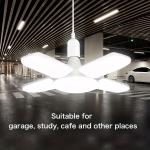 E27 Fan Shape Foldable  LED Bulb AC220V/110V Deformation for Home Ceiling Lights Warehouse and Garage White Leaf Light 6500K