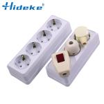 White Wall Surface 1 2 3 4 Sockets Plugs EU Exterior Electrical Outlets  Ground Power Socket Flame Retardant Paint Plastic Plug
