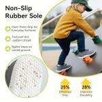 Pedibare Toddler Barefoot Shoes - Wide Toe Box Zero Drop Flexible Lightweight Sneakers - Breathable Non-Slip Easy On/Off Skin-Friendly Minimalist for Indoor Outdoor Walking Running Grey