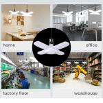 E27 Fan Shape Foldable  LED Bulb AC220V/110V Deformation for Home Ceiling Lights Warehouse and Garage White Leaf Light 6500K