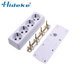White Wall Surface 1 2 3 4 Sockets Plugs EU Exterior Electrical Outlets  Ground Power Socket Flame Retardant Paint Plastic Plug