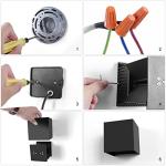 Kawell 24W Modern LED Wall Sconce Adjustable Beam Angle Waterproof IP65 Aluminum Wall Light Indoor Outdoor for Bathroom Living Room Bedroom Hallway Corridor Stairs, Black 6000K