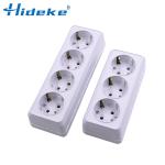 White Wall Surface 1 2 3 4 Sockets Plugs EU Exterior Electrical Outlets  Ground Power Socket Flame Retardant Paint Plastic Plug