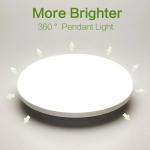 Ultra-thin Round LED Ceiling Lamp Waterproof Flush Mount Fixture 6500K Daylight Modern Home Lighting for Bedroom Kitchen Hallway