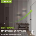 LUXLUCIO 2 Pack Indoor Outdoor White Up and Down LED Wall Light, Modern Bedroom/Porch Wall Lamp, IP65 Waterproof, 5%-100% Dimmable 18W 1620lm, 5CCT (2700K-5000K), CRI90+, 120V-277V