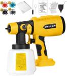 Paint Sprayer for Dewalt 20V Max Battery 200W Motor, 4 Copper Nozzles, HVLP for Interior/Exterior Home Painting (No Battery)