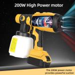 Paint Sprayer for Dewalt 20V Max Battery 200W Motor, 4 Copper Nozzles, HVLP for Interior/Exterior Home Painting (No Battery)