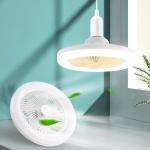 Rotatable 3in1 Ceiling Fan with Remote Control Lighting Lamp E27 Converter Base Lighting Base Bedroom Living Room Miflame