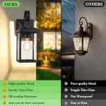 BesLowe 2-Pack Outdoor Wall Light Fixtures, Exterior Lighting Fixtures Wall Mount, Waterproof Porch Lights Outdoor Wall Sconces Lanterns, Modern Outside Lights for House Front Door Garage, Black