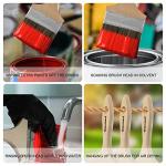 Double Thick Chip Paint Brush - Wood Stain Brushes for Painting Walls and Fence Staining - Wooden Handle Masonry Paintbrush for Varnish, Paste, Gesso and Limewash (4 inch)