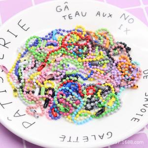 12cm  60 cs Iron Spray Painted Chain, Bead Chain Buckle, DIY Jewelry Accessories, Baking Paint, Color Tag Chain