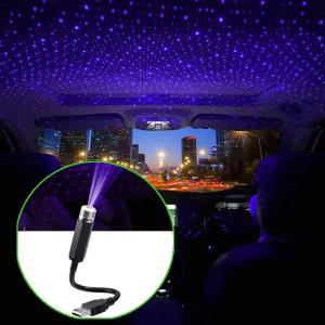 Mini Car LED Starry Sky Night Light 5V USB Powered Galaxy Star Projector Atmosphere Lamp for Car Roof Room Ceiling Decor