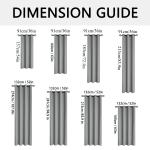 2pcs Modern 100% Blackout Curtain with Coated Lining, Curains for Bedroom, Living Room, Dining Room, Bathroom, Home Decor