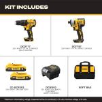 DEWALT 20V MAX Cordless Drill and Impact Driver, Power Drill Brushless 2-Tool Power Tool Combo Kit, Includes 2 Batteries, Charger and Bag (DCK277D2)