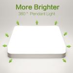 MARPOU Square Led ceiling lamp bedroom lighting Neutral white cold white warm white 48W 36W 24W 18W led ceiling light room