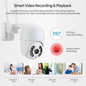 4K Mini PTZ Wifi Camera Wireless IP H.265 Auto Tracking 5MP with 4x Digital Zoom AI Human Detection And Dual Light Source