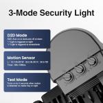 Onforu 75W LED Flood Light Motion Sensor Outdoor, 7000lm Dusk to Dawn Flood Light, Security Light with Three Head, IP65 Waterproof Exterior Floodlight, 6500k Wall Light for Entryway Stairs Yard Garage