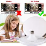 LED Bulb AC 220v E27 Base Household Energy Saving Lamp 15W Indoor Lighting Flying Saucer Light 6500k Ceiling Lamp Garage Light