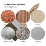 Double Thick Chip Paint Brush - Wood Stain Brushes for Painting Walls and Fence Staining - Wooden Handle Masonry Paintbrush for Varnish, Paste, Gesso and Limewash (4 inch)