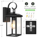 BesLowe 2-Pack Outdoor Wall Light Fixtures, Exterior Lighting Fixtures Wall Mount, Waterproof Porch Lights Outdoor Wall Sconces Lanterns, Modern Outside Lights for House Front Door Garage, Black