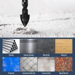 10 Pieces of Concrete Drill Bit Kit, suitable for Glass Plastic Wood Brick Tungsten Carbide Drill Hard Alloy Cross Drill Bits