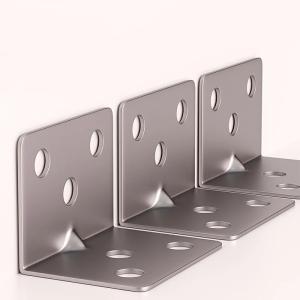 20pcs Stainless Steel L-Shaped Corner Code 90 Degree Laminated Furniture Plate Hardware Right Angle Bracket Cabinets Small