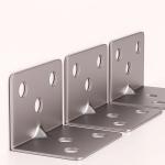 20pcs Stainless Steel L-Shaped Corner Code 90 Degree Laminated Furniture Plate Hardware Right Angle Bracket Cabinets Small