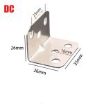20pcs Stainless Steel L-Shaped Corner Code 90 Degree Laminated Furniture Plate Hardware Right Angle Bracket Cabinets Small