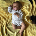 50CM Realistic Finished Bebe Reborn Silicone Vinyl Cloth Body Doll LouLou Handmade Toy For Girls Christmas Gift