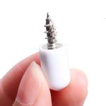 12Set Cross Self-tapping Screw with Rubber Sleeve Laminate Support Homemade Wardrobe Cabinet Glass Hard Nonslip Partition Nail