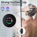 Portable Wireless Bluetooth Speaker LED Light IPX4 Waterproof Loudspeaker Outdoor Bathroom Large Suction Cup Stereo Sound Box