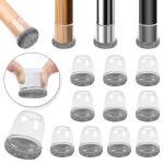 16PCS Silicone Chair Leg Caps Non-Slip Prevent Scratches Silent  Hardwood Floor Protector Waterproof Felt Furniture Feet Pad