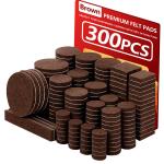 300PCS Felt Chair Leg Pads, Value Pack of Various Sizes,Felt Furniture Pads for Protecting Hardwood Floors,Self Adhesive