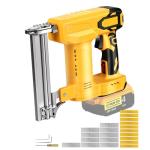 18 Gauge Brad Nailer/Narrow Crown Stapler Compatible with Dewalt 20V MAX Battery(NO Battery) 2 in 1 Cordless Nail Gun with 1000 Nails and 1000 Staples for Home Improvement, DIY and Woodworking