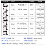 Outdoor IP66 Waterproof Path Light Spotlight LED Floodlight AC220V 10W 20W 30W 50W 100W 200W Outdoor Garden Porch Courtyard Lamp