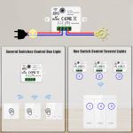 86 Wireless Smart RF 433Mhz Wall Panel Led Light Lamp Switch Remote Control 1/2/3gang Mini Relay Receiver Home