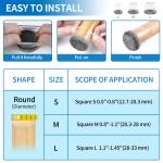 16PCS Silicone Chair Leg Caps Non-Slip Prevent Scratches Silent  Hardwood Floor Protector Waterproof Felt Furniture Feet Pad