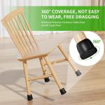 8pcs Round Table Chair Leg Floor Protector Foot Cover Black Anti- Slip Silicone Furniture Feet No Scratches for Hardwood Floors