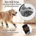 4-Pack Anti-Slip Dog Socks, Prevent Licking and Biting of Hard Wooden Floors, Strong Grip, Paw Protection, Anti-Scratch, Double-Sided Anti-Slip Dog Socks