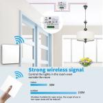 86 Wireless Smart RF 433Mhz Wall Panel with Remote Control 1/2/3gang Mini Relay Receiver Home Led Light Lamp Switch