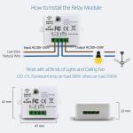 86 Wireless Smart RF 433Mhz Wall Panel with Remote Control 1/2/3gang Mini Relay Receiver Home Led Light Lamp Switch