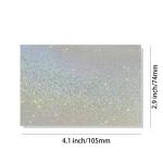 50Pcs  Sand Stars Holographic Sticker Paper 2.9×4.1 inch Glitter Clear Holographic Overlay Cold Laminating Film Self Adhesive