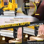 SILVEL 18 Gauge Cordless Brad Nailer, 2 in 1 Cordless Nail Gun/Electric Stapler, 2 * 4.0Ah Battery Powered Nail Gun, Fast Charging for Woodworking,Home Improvement, YELLOW