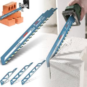 1PC Reciprocating Saw Blade - Hard Alloy Blade for Cutting Brick, Wood, Metal, PVC Tube, Porous Concrete Power Tool Accessories