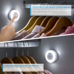 Energy Saving Led Touch Sensor Night Lights USB Rechargeable Magnetic Wall Light Room Aisle Bedroom Round Portable Night Lamp