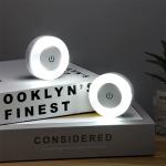 Energy Saving Led Touch Sensor Night Lights USB Rechargeable Magnetic Wall Light Room Aisle Bedroom Round Portable Night Lamp