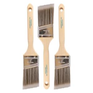 Pro Grade 2 Inch Angled Paint Brush (3 Pack) – Professional Angle Sash Brushes for Cutting in Trim, Walls, Cabinets & Detail Work – Works with Latex & Oil-Based Paint