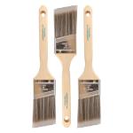 Pro Grade 2 Inch Angled Paint Brush (3 Pack) – Professional Angle Sash Brushes for Cutting in Trim, Walls, Cabinets & Detail Work – Works with Latex & Oil-Based Paint