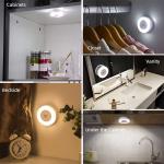 Energy Saving Led Touch Sensor Night Lights USB Rechargeable Magnetic Wall Light Room Aisle Bedroom Round Portable Night Lamp