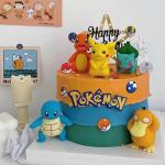 13Pcs/set Pokemon Cake Topper Pikachu Anime Figure Party Happy Birthday Pokemon Cake Decoration Supplies Boy Ornaments Kids Gift